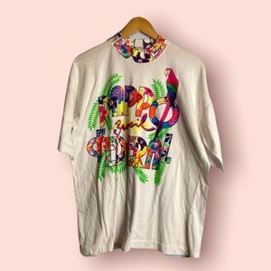 Vintage neon colored graphic oversized tee Brazil graphic